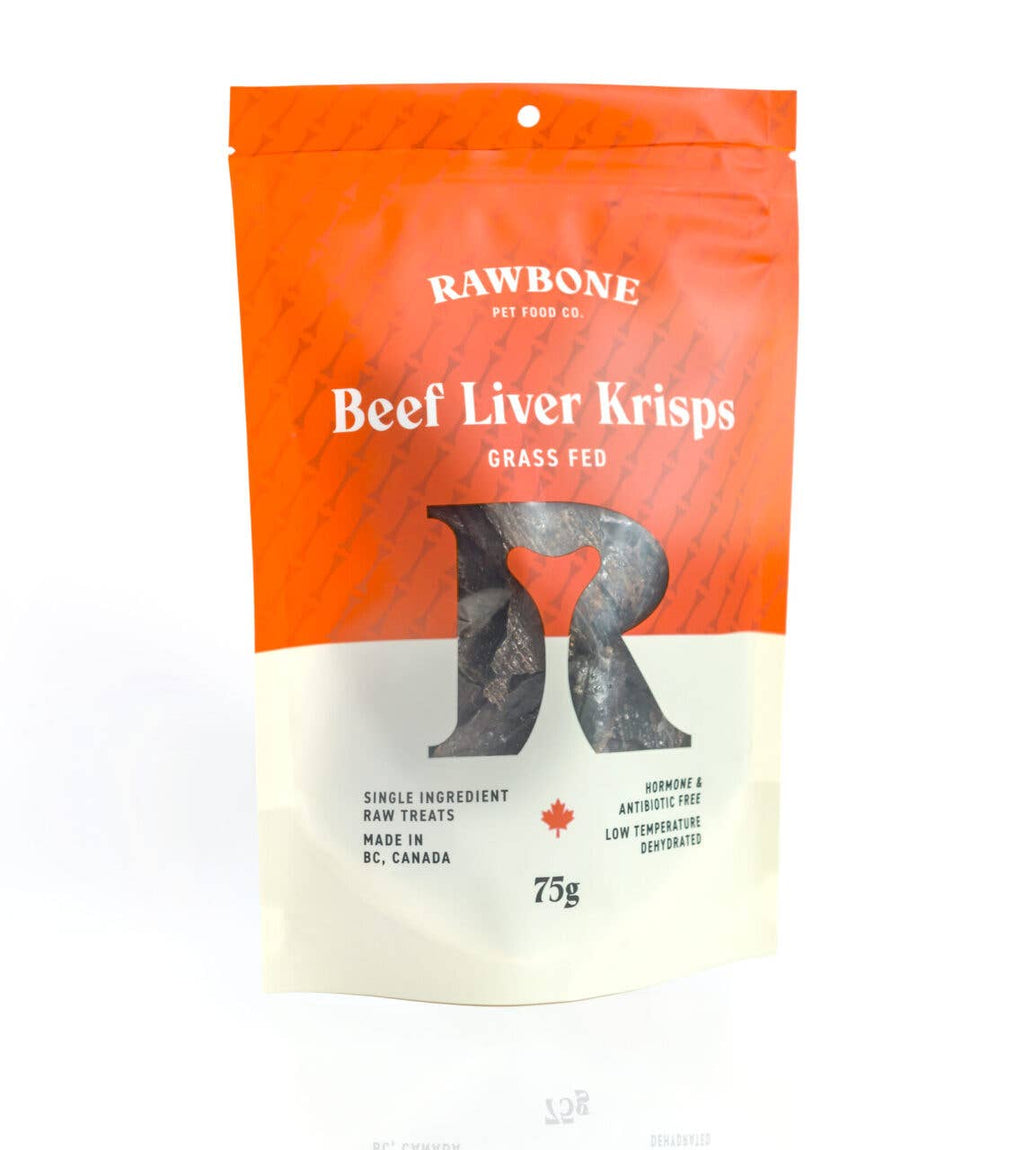 Rawbone Premium Beef Liver Krisps – 75 g