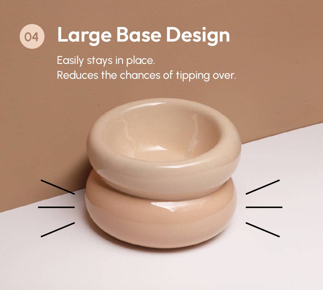 Soufflé Pet Bowl - Cream Beige