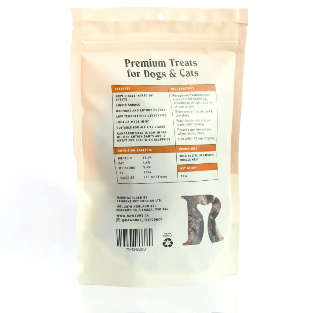 Rawbone Premium Kangaroo Krisps – 75 g