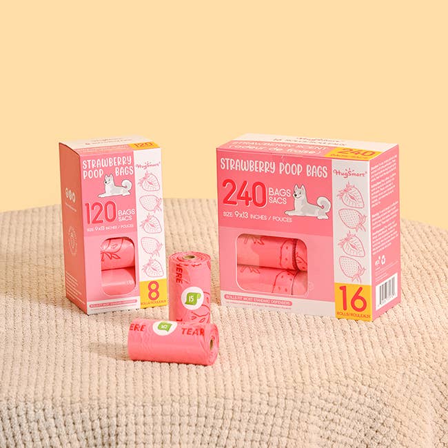 Poop  Bag | Strawberry  Poop Bags 16pack