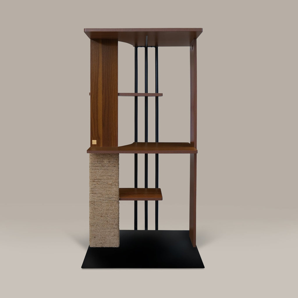 Cali Cat Tree Floor Lamp – Platforms, Scratcher & LED Light