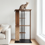 Cali Cat Tree Floor Lamp – Platforms, Scratcher & LED Light