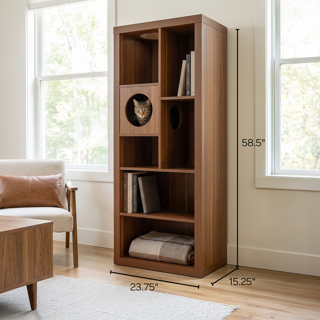 cliff jr.- cat tree bookshelf