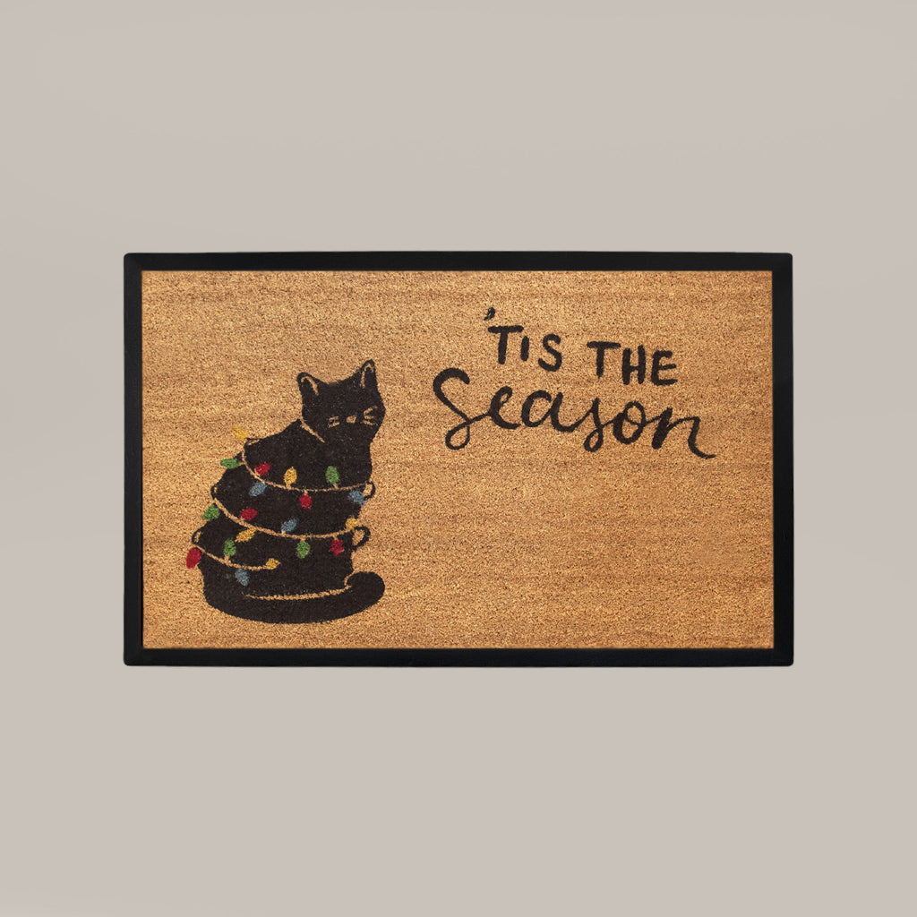 Christmas Cat Rectangular Doormat Set – Convertible Two-Piece System