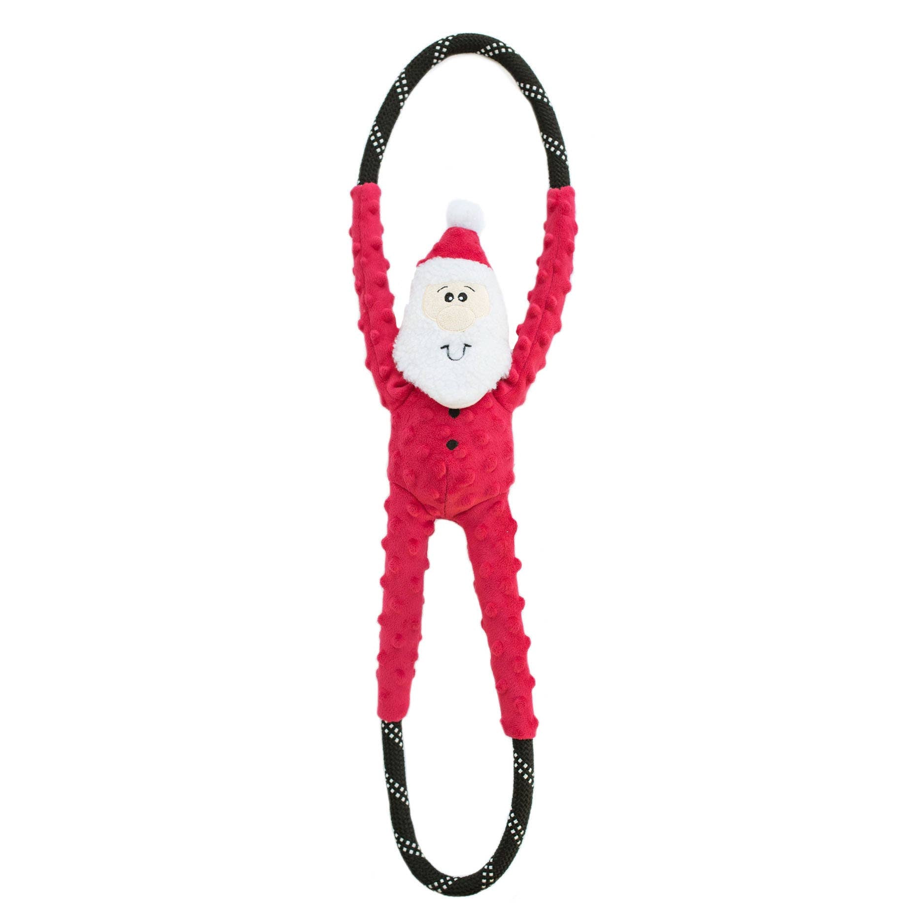 ZippyPaws - Holiday RopeTugz® - Santa - Christmas Dog Toy