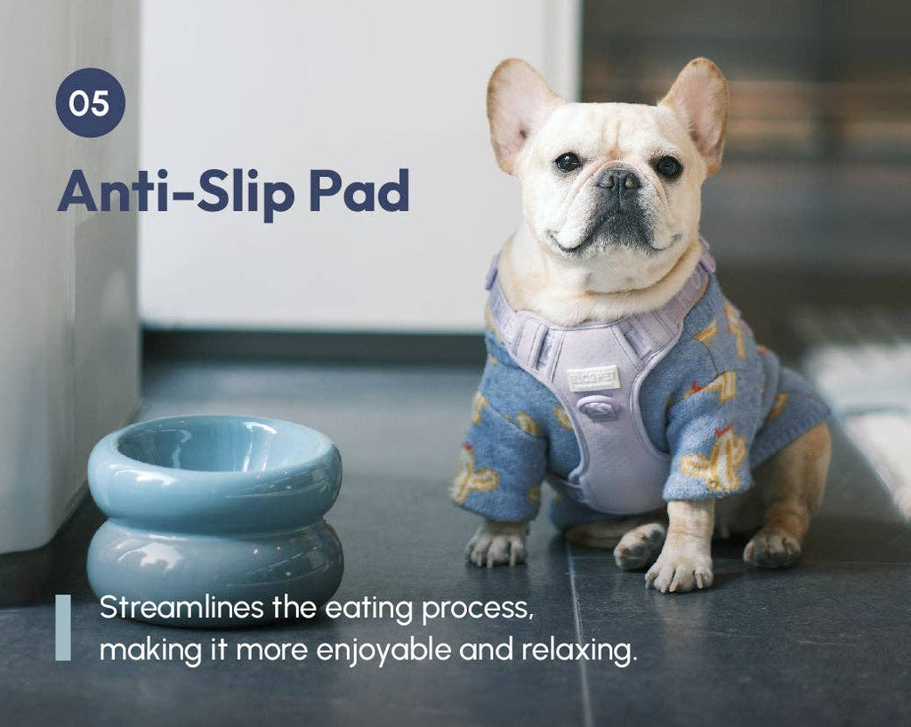 PEHOM Soufflé Pet Bowl - Frozen Blue