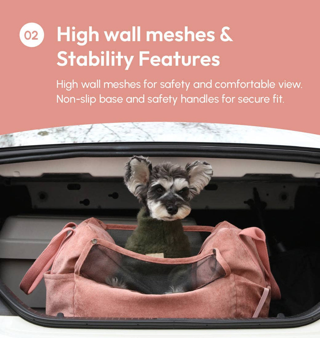 PEHOM Puff Guard Dog Car Seat – Pink