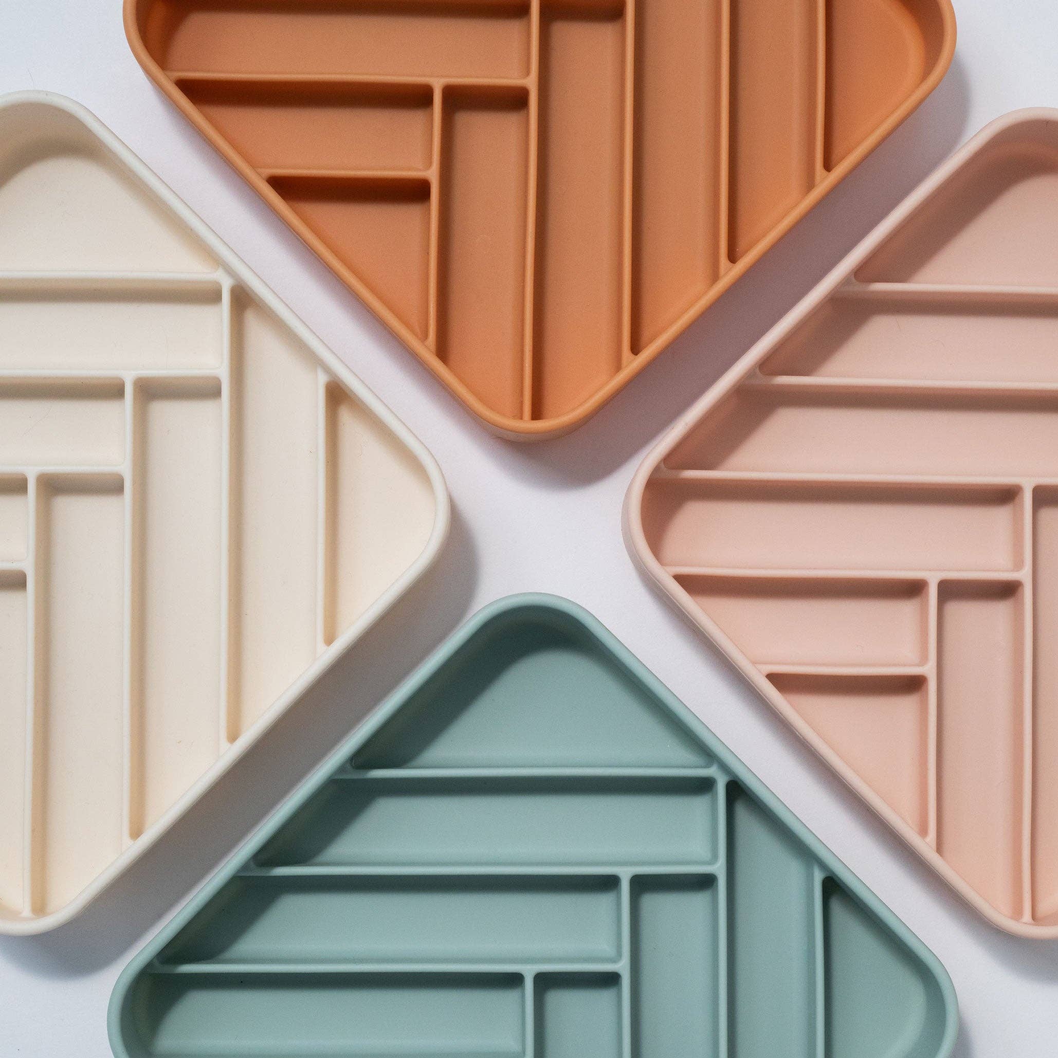 Chevron slow feeder bowl - seafoam