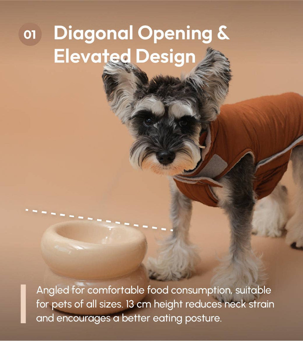 Soufflé Pet Bowl - Cream Beige