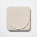 Chevron slow feeder bowl - buttercream