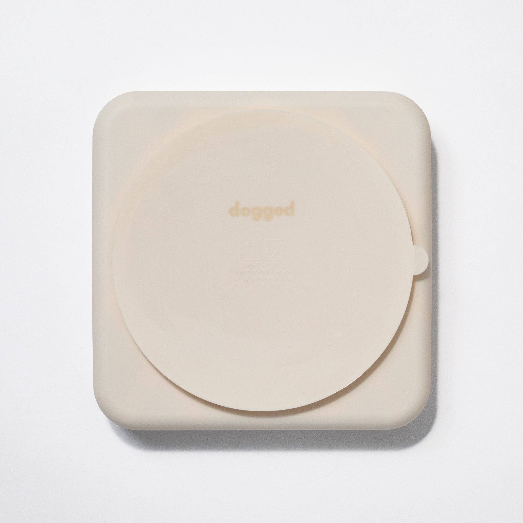 Chevron slow feeder bowl - buttercream