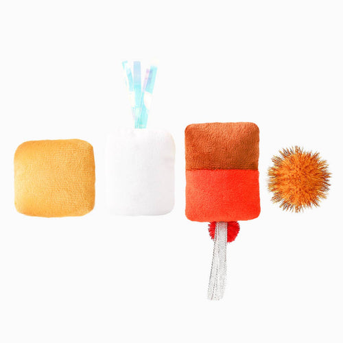 Camping Claws Cat S'mores Catnip Cat Toy Set – 4 Pack