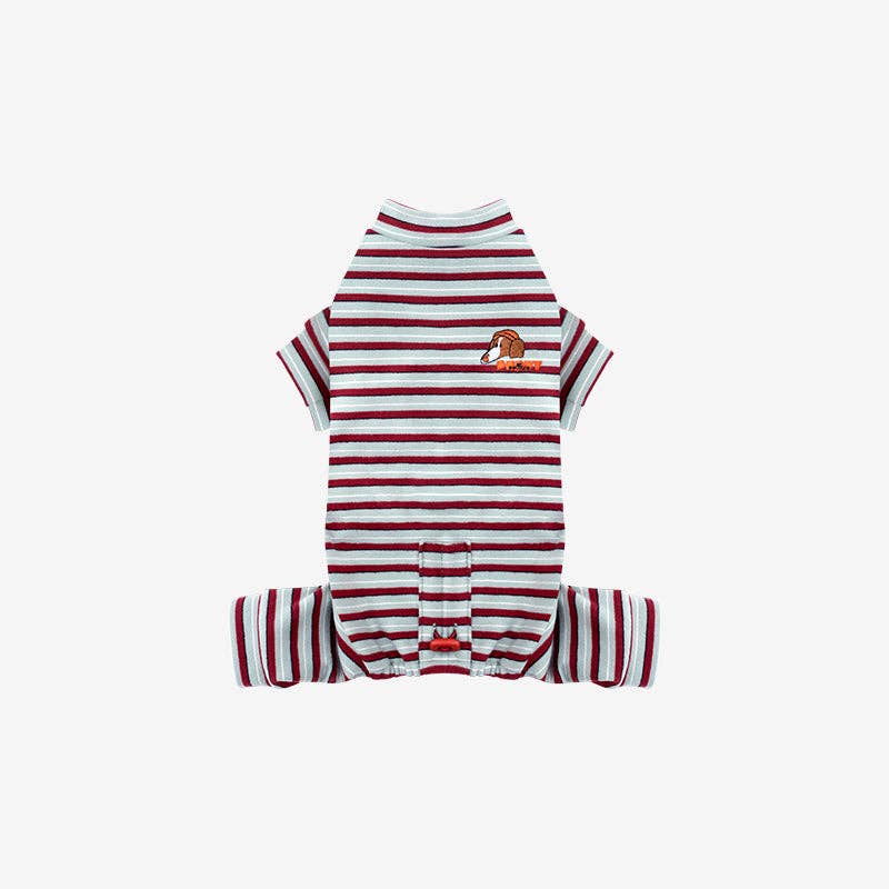 JamJam Stripe All-In-One Dog Jumpsuit – Black