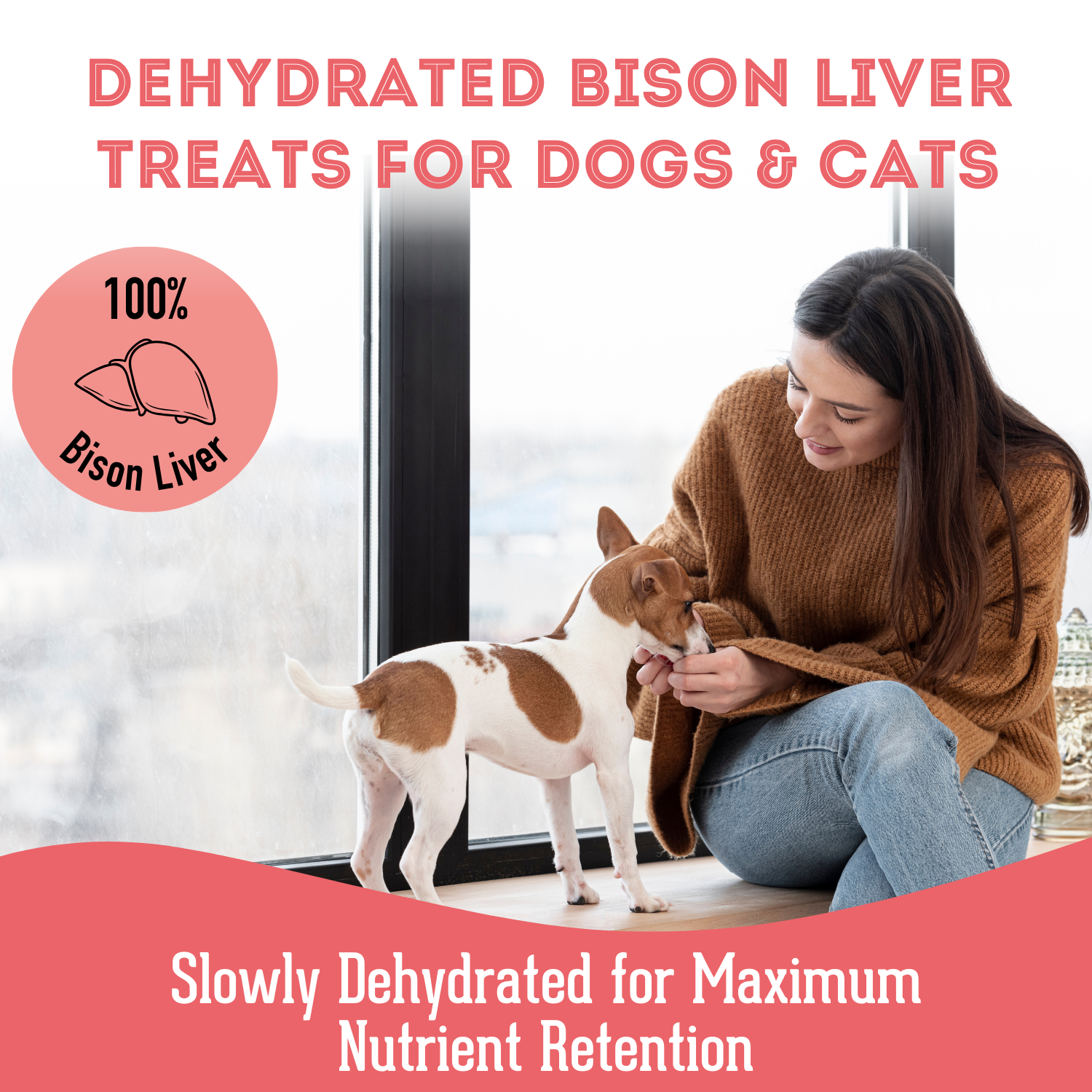 Bison Liver Dehydrated PetTreat: High Protein & Omega 3