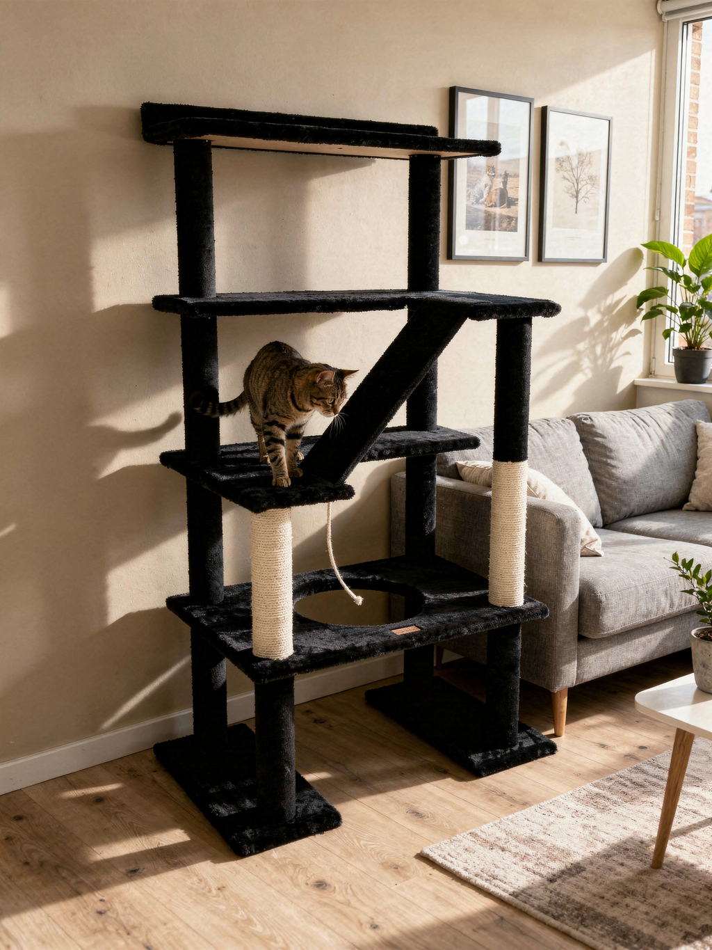 Maine Coon 65" 5-Level Cat Tower – 4 Colours