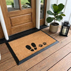 Foot + Paw Rectangular Doormat Set – Convertible Two-Piece System