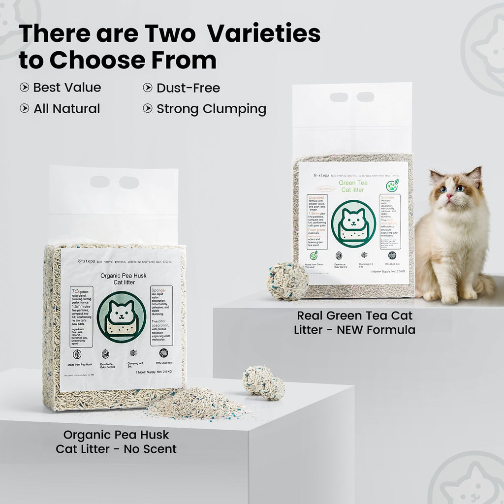Noisylion Green Tea Tofu Cat Litter – Low-Dust, Fast-Clumping