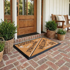 Hello/Goodbye Rectangular Doormat Set – Convertible Two-Piece System