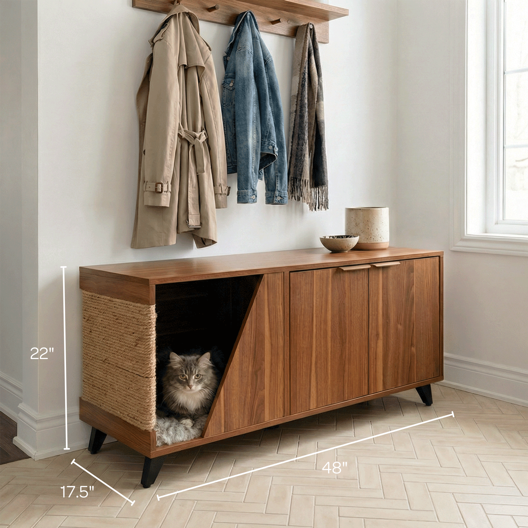 Jessie Litter Cabinet – Hidden Litter Box & Home Furniture