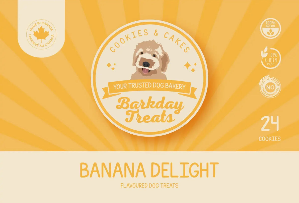 Barkday Treats Banana Delight Dog Cookies