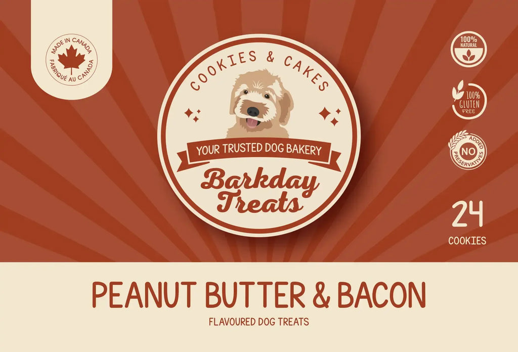 Barkday Treats Peanut Butter & Bacon Dog Cookies