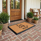 Live Laugh Meow Rectangular Doormat Set – Convertible Two-Piece System