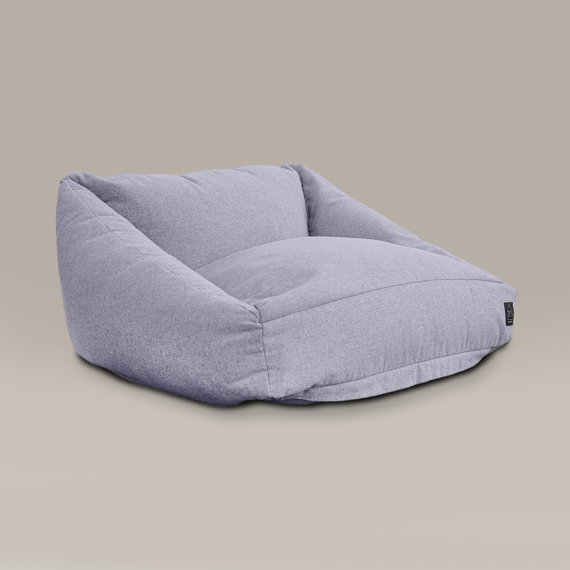 Loafer Pet Sofa Bed – Linen & Plush, 23.5" × 22.5"
