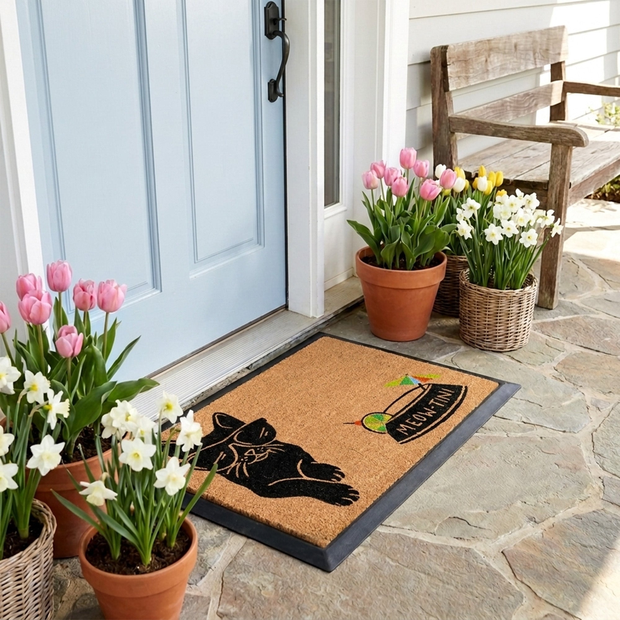 Meowtini Rectangular Doormat Set – Convertible Two-Piece System