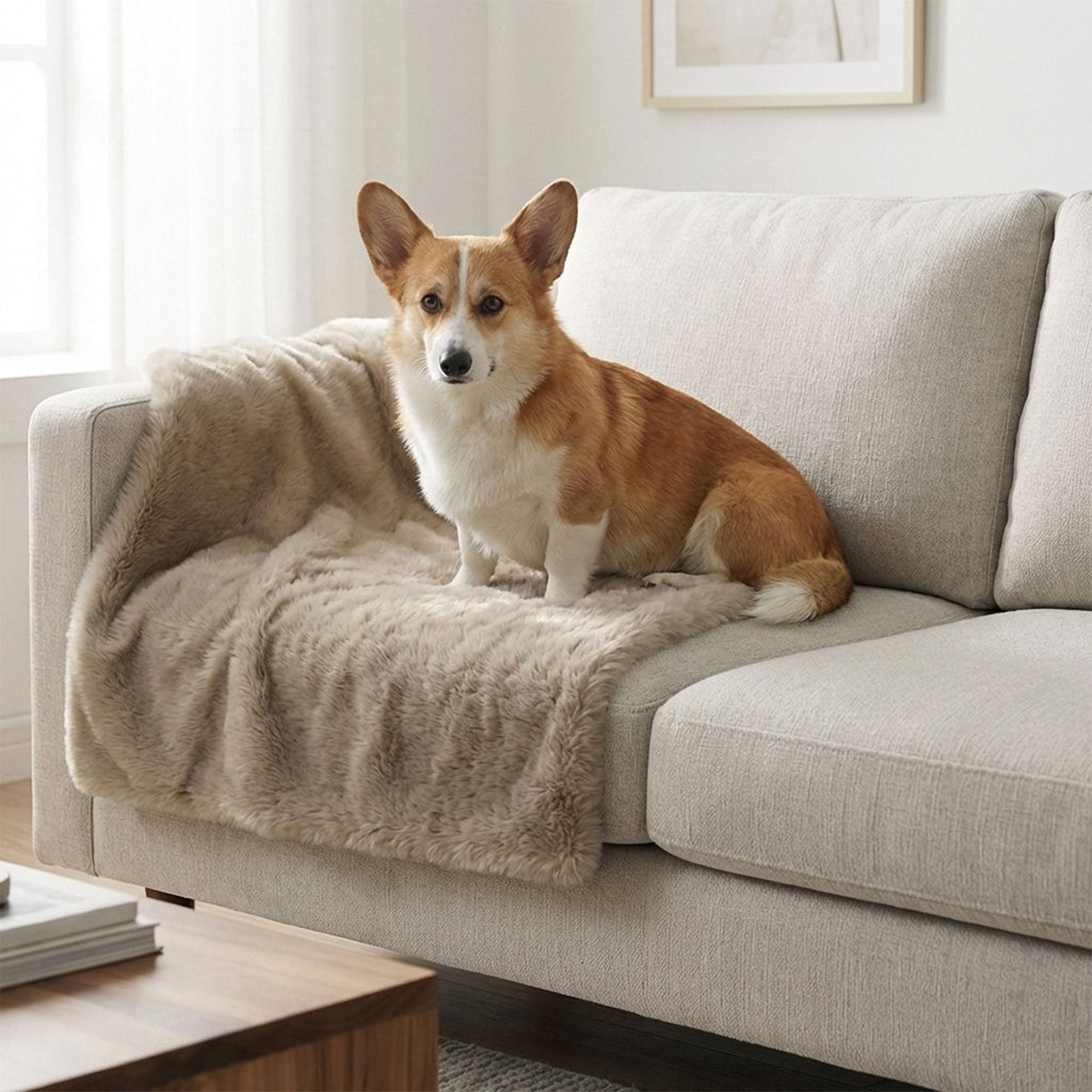 Mini Pixie Faux Fur Pet Throw – Leak-Resistant