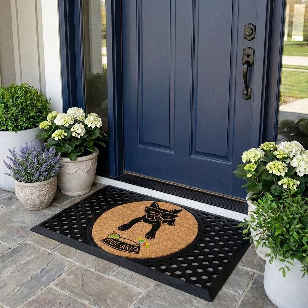 Muttarita Round Doormat Set – Convertible Two-Piece System