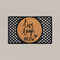 Live Laugh Meow Round Doormat Set – Convertible Two-Piece System
