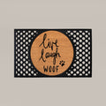Live Laugh Woof Round Doormat Set – Convertible Two-Piece System