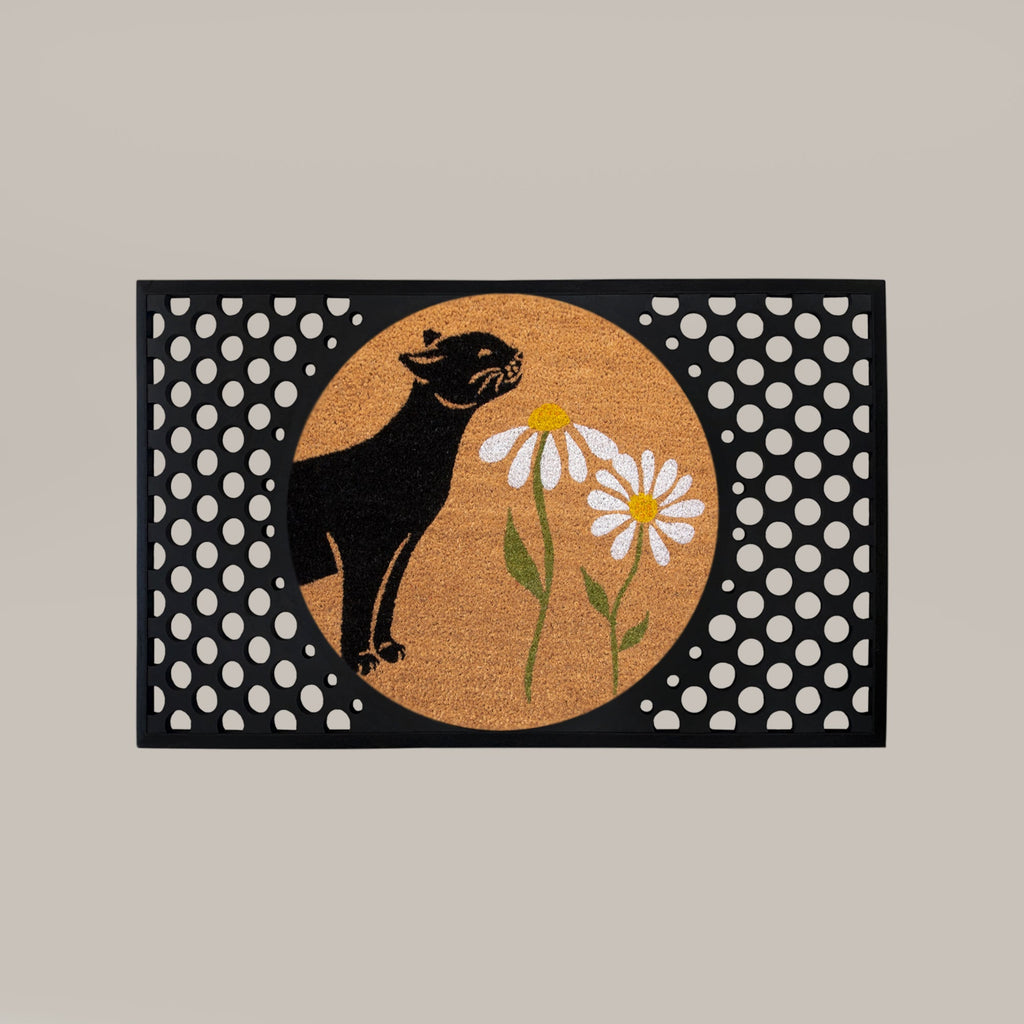 Spring Kitty Round Doormat Set – Convertible Two-Piece System