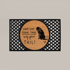 Wag Your Tail Round Doormat Set – Convertible Two-Piece System