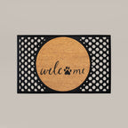 Welcome + Paw Round Doormat Set – Convertible Two-Piece System
