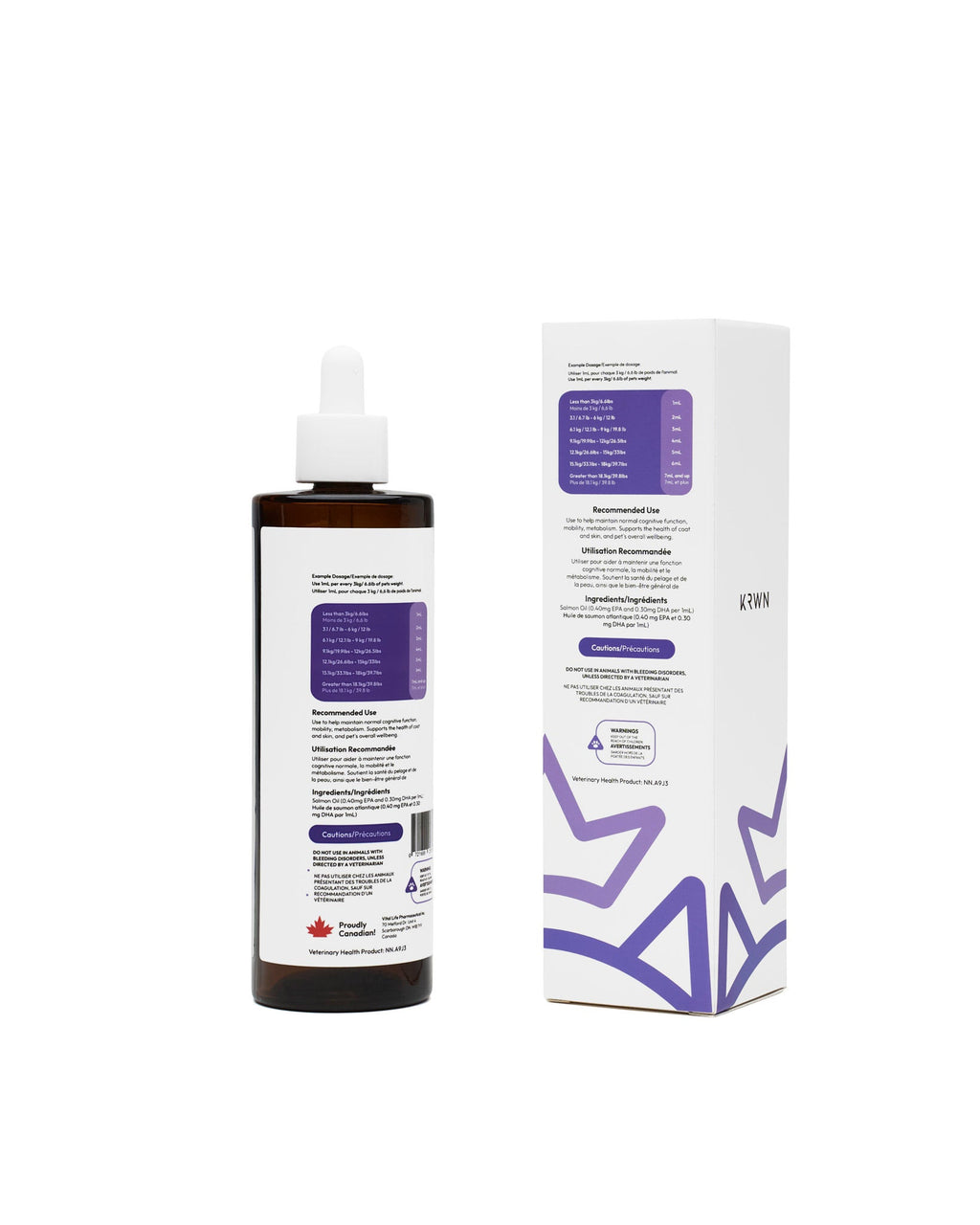 KRWN Atlantic Salmon Oil for Dogs & Cats