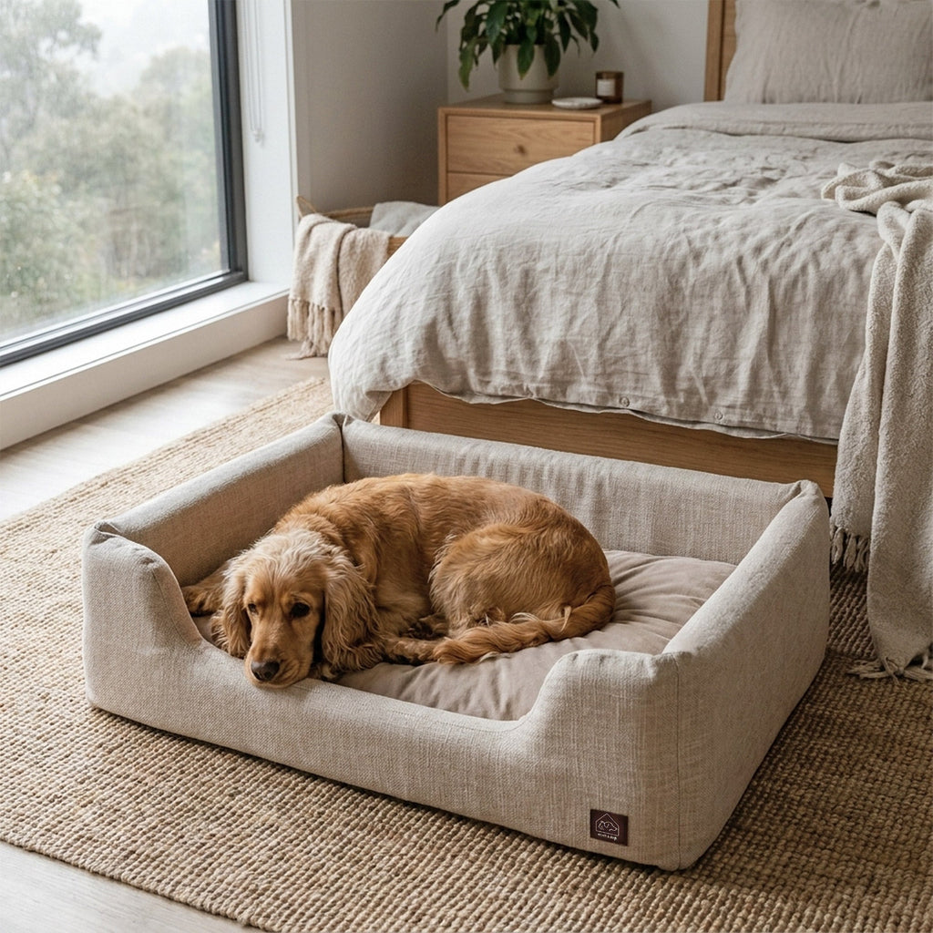 Sansa Modern Pet Bed – Structured Foam & Velvet, S/M/L