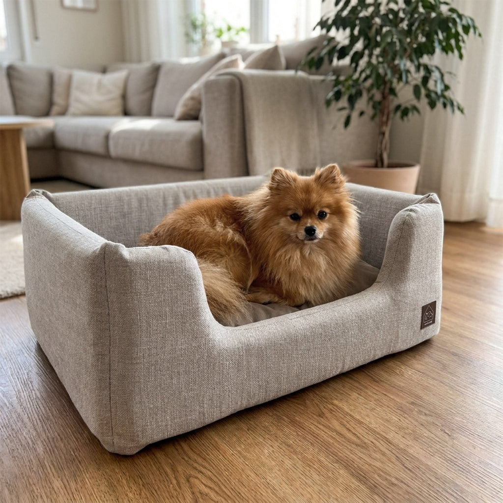Sansa Modern Pet Bed – Structured Foam & Velvet, S/M/L