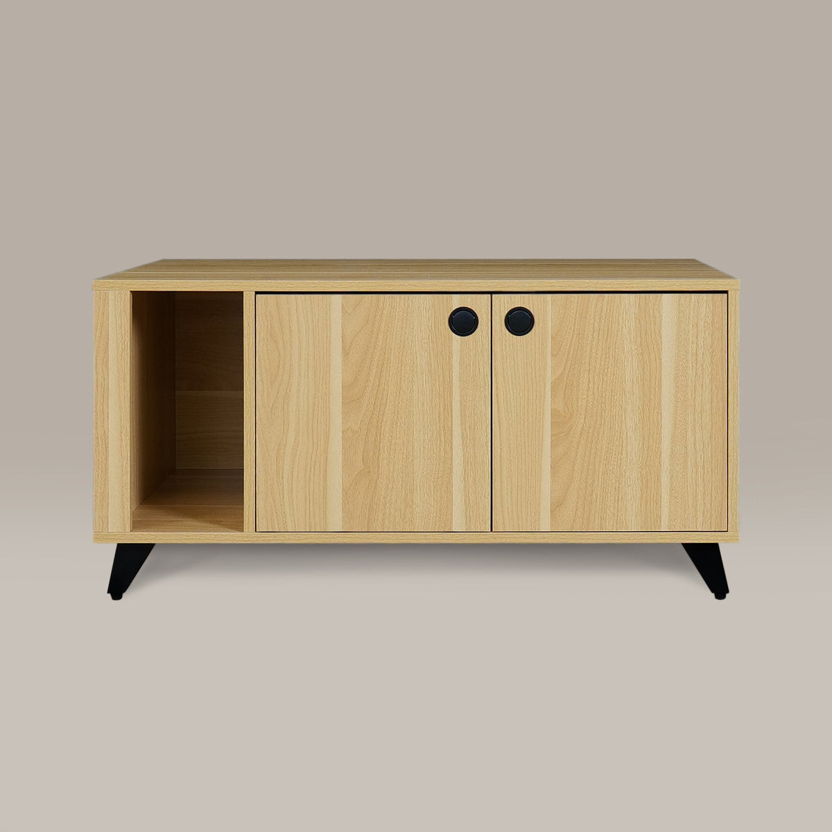 Shae Litter Box Cabinet – Oak & Walnut