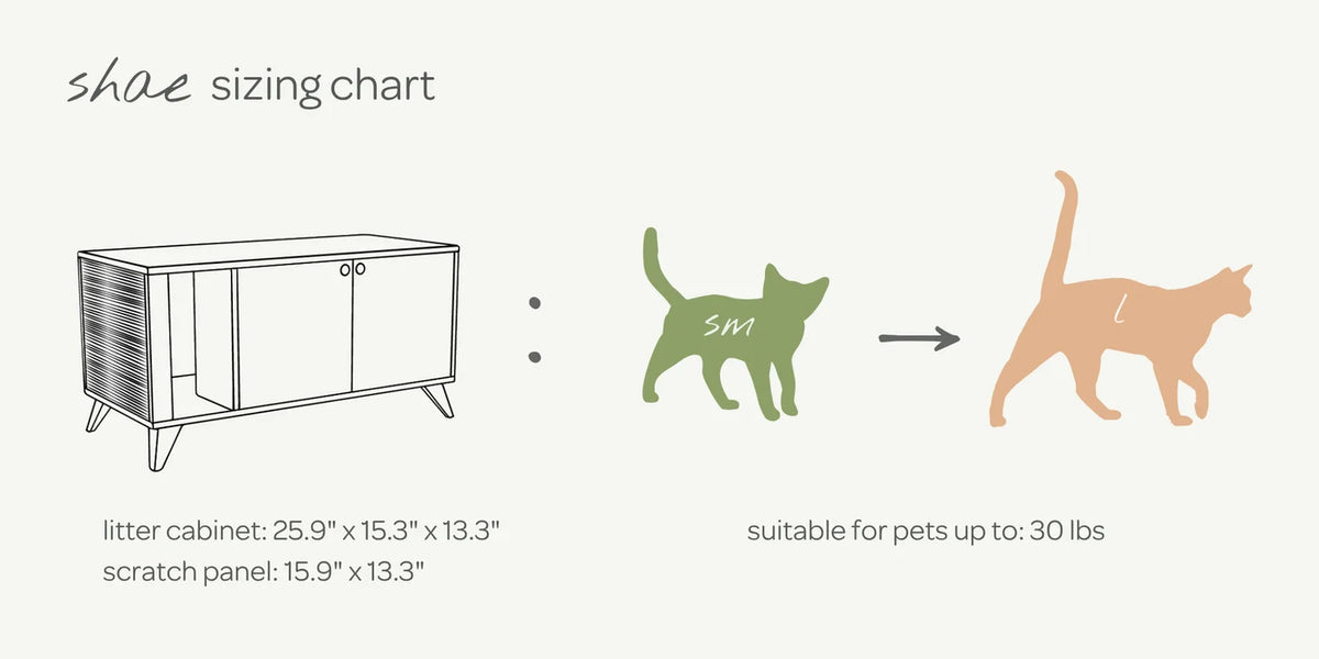 Shae Litter Box Cabinet – Oak & Walnut
