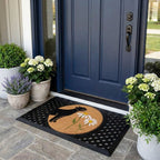 Spring Kitty Round Doormat Set – Convertible Two-Piece System