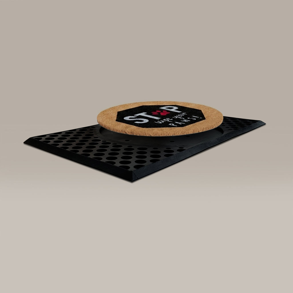 Stop, Wyps Round Doormat Set – Convertible Two-Piece System