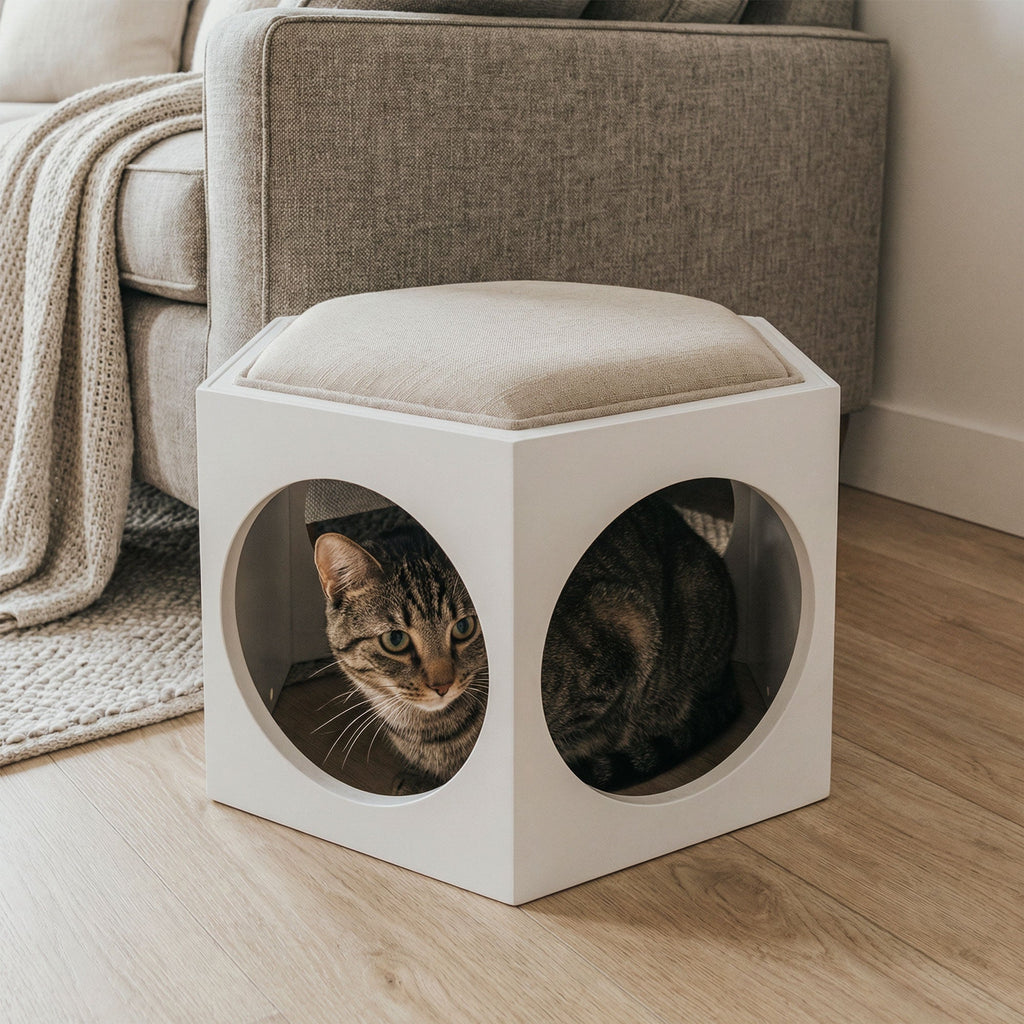 suki cat stool and shelf