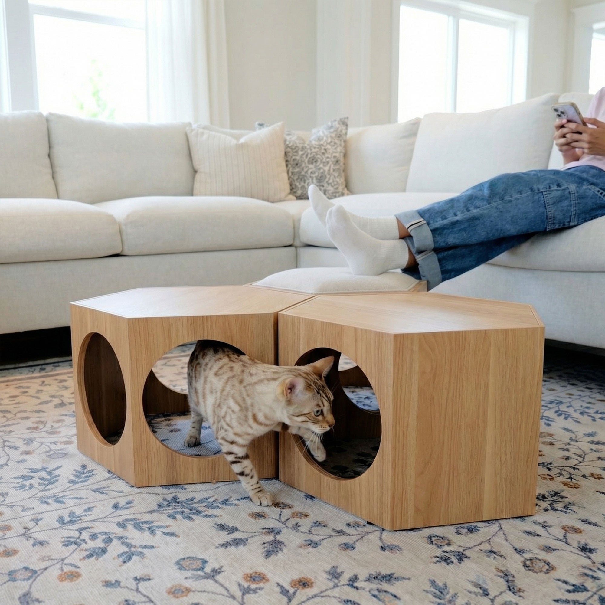 suki cat stool and shelf