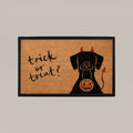 Trick or Treat Dog Rectangular Doormat Set – Convertible Two-Piece System