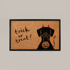Trick or Treat Dog Rectangular Doormat Set – Convertible Two-Piece System
