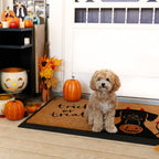 Trick or Treat Dog Rectangular Doormat Set – Convertible Two-Piece System