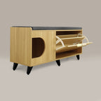 Tucker Shoe Cabinet & Pet Nook – Entryway Storage with Bench