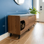 Tucker Shoe Cabinet & Pet Nook – Entryway Storage with Bench
