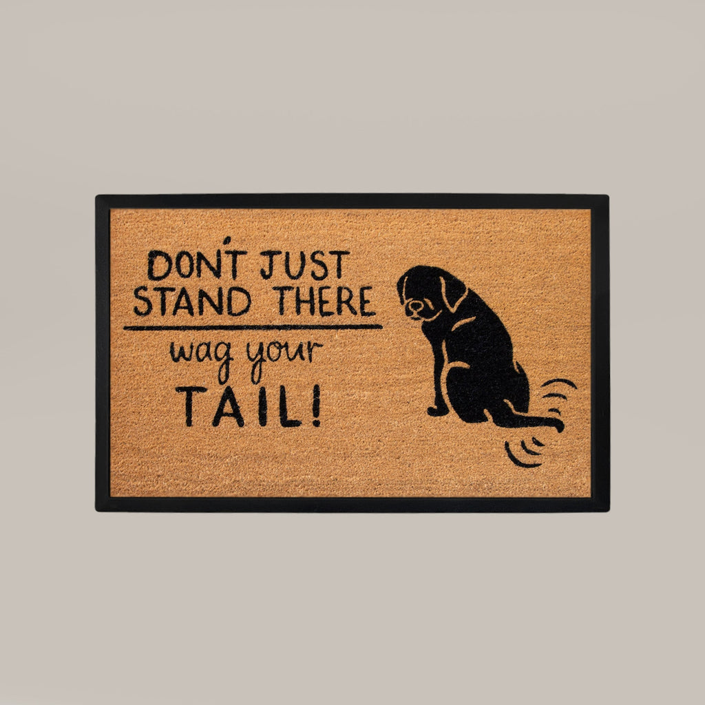Wag Your Tail Rectangular Doormat Set – Convertible Two-Piece System